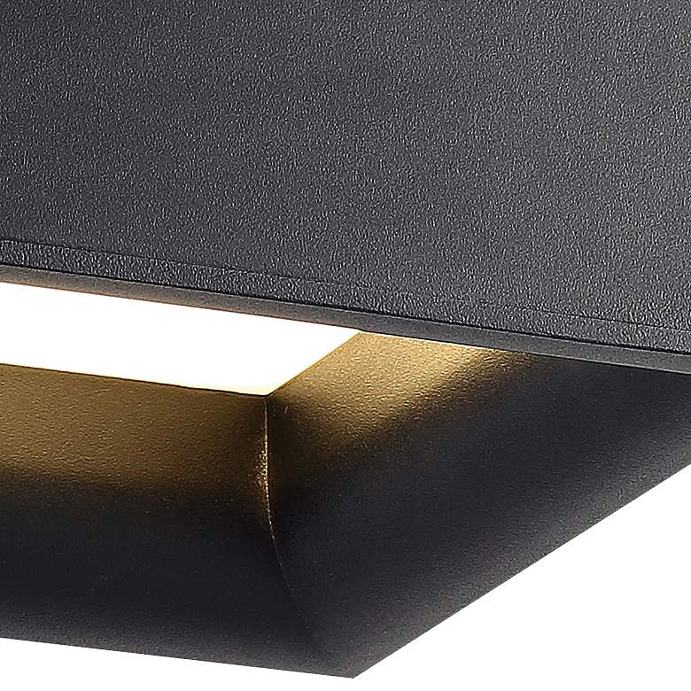 Image 3 Bloc 7 1/4" Wide Black Square LED Ceiling Light more views