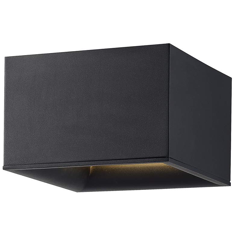 Image 6 Bloc 7 1/4" Wide Black Square LED Ceiling Light more views