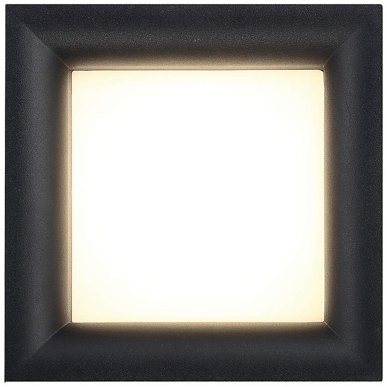 Image 7 Bloc 7 1/4" Wide Black Square LED Ceiling Light more views
