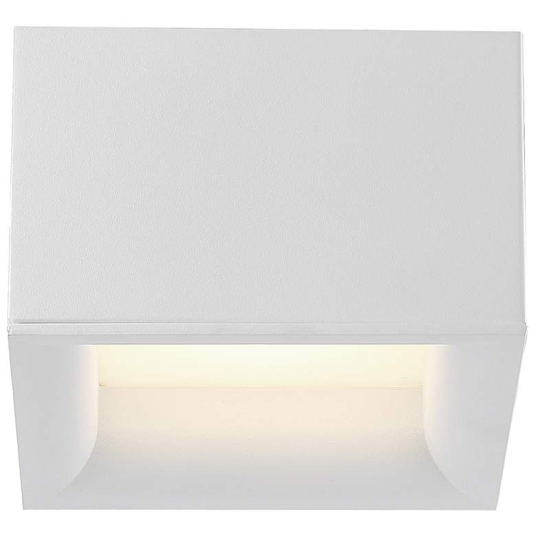 Image 6 Bloc - Flush Mount - White Finish - White Acrylic more views