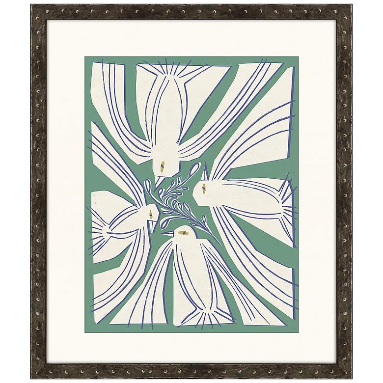 Image 1 Block Flock II 38" Wide Framed Giclee Wall Art