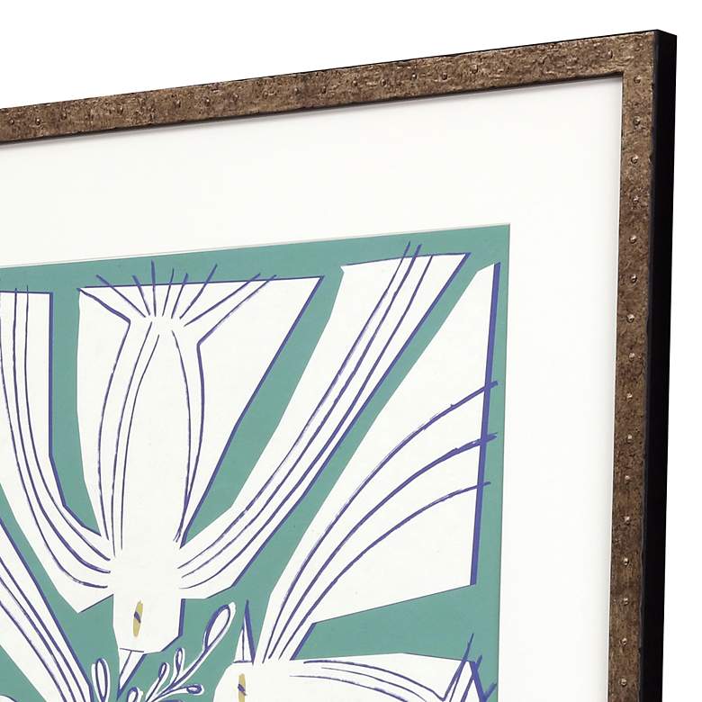 Image 2 Block Flock II 38" Wide Framed Giclee Wall Art more views