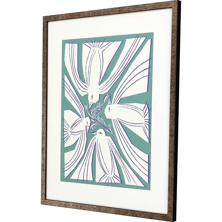 Image 3 Block Flock II 38" Wide Framed Giclee Wall Art more views