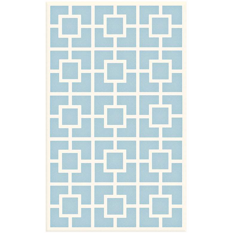 Image 1 Block Party 4&#39;7 inchx7&#39;7 inch Blue Area Rug