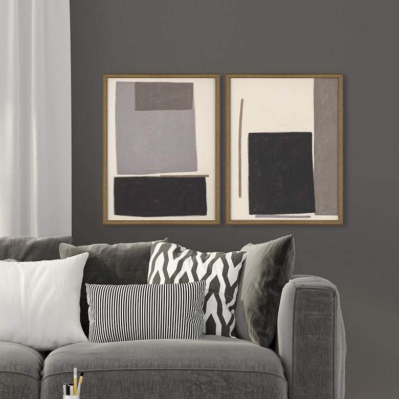 Image 1 Blockade 25" High 2-Piece Rectangular Framed Giclee Wall Art