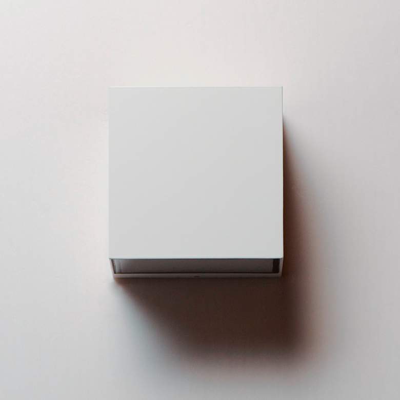 Image 2 Blok 1-Light LED Outdoor Sconce White more views