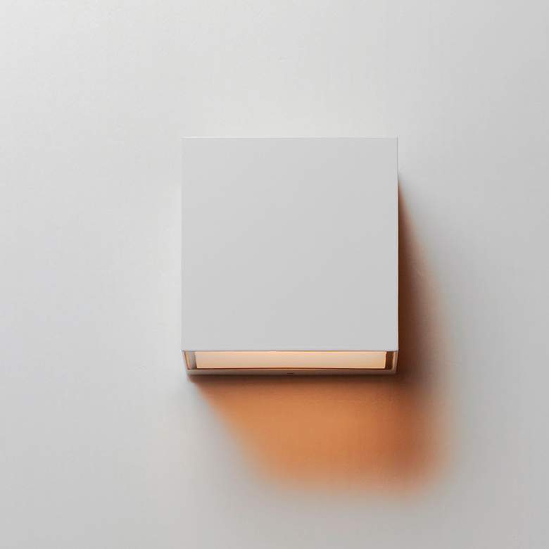Image 3 Blok 1-Light LED Outdoor Sconce White more views