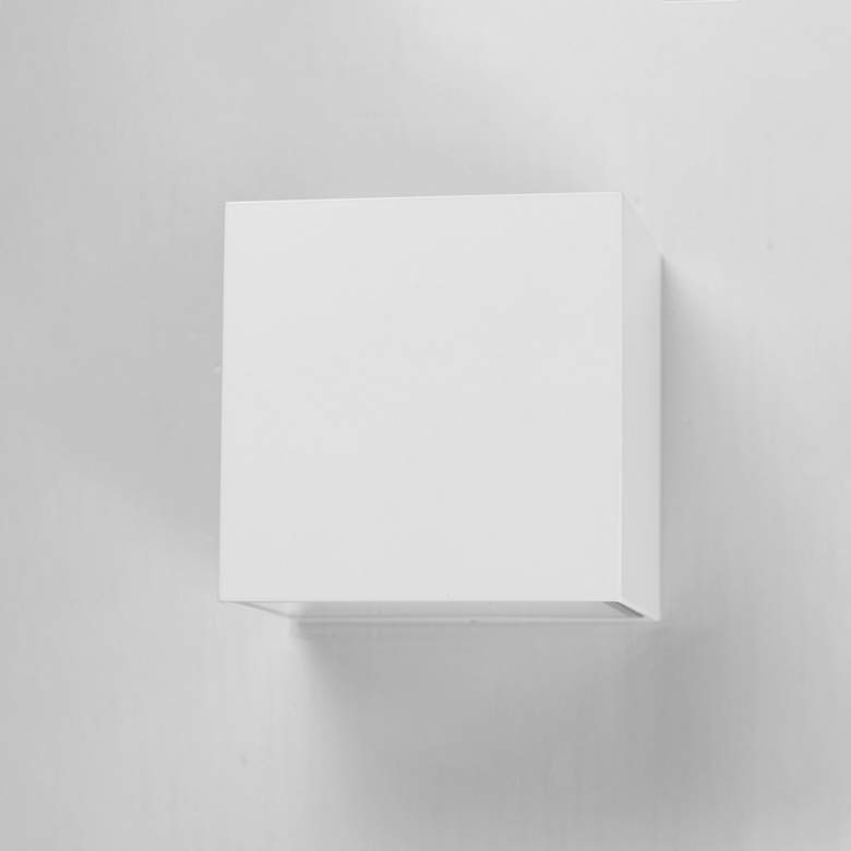 Image 4 Blok 1-Light LED Outdoor Sconce White more views