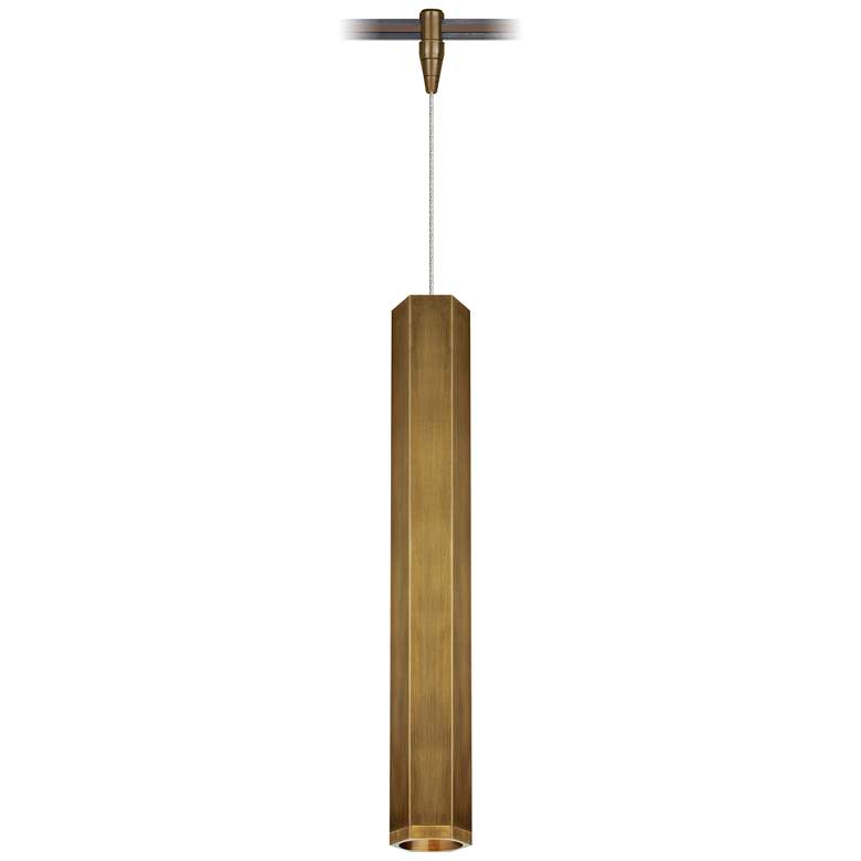 Image 2 Blok 3 1/4 inch Wide Aged Brass Monorail Mini Pendant