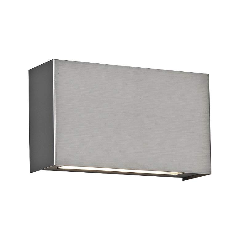 Image 1 Blok 7 inchH Nickel LED Wall Sconce w/ Emergency Backup Battery