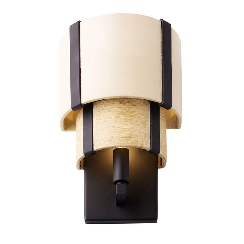 Image 2 Blonde Moment 1-Lt Sconce - Matte Black/Honey/Medium Oak more views