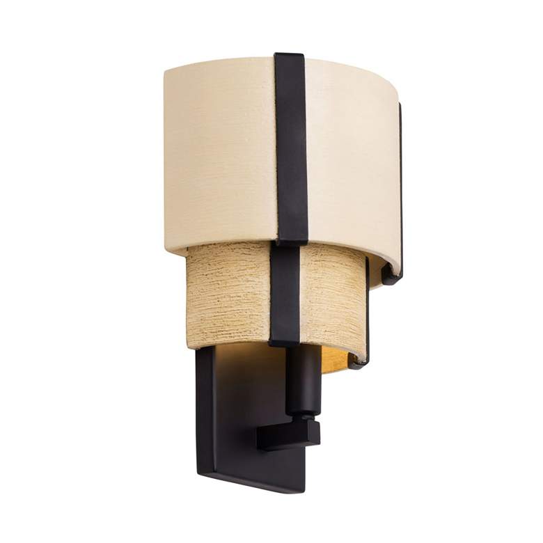 Image 3 Blonde Moment 1-Lt Sconce - Matte Black/Honey/Medium Oak more views
