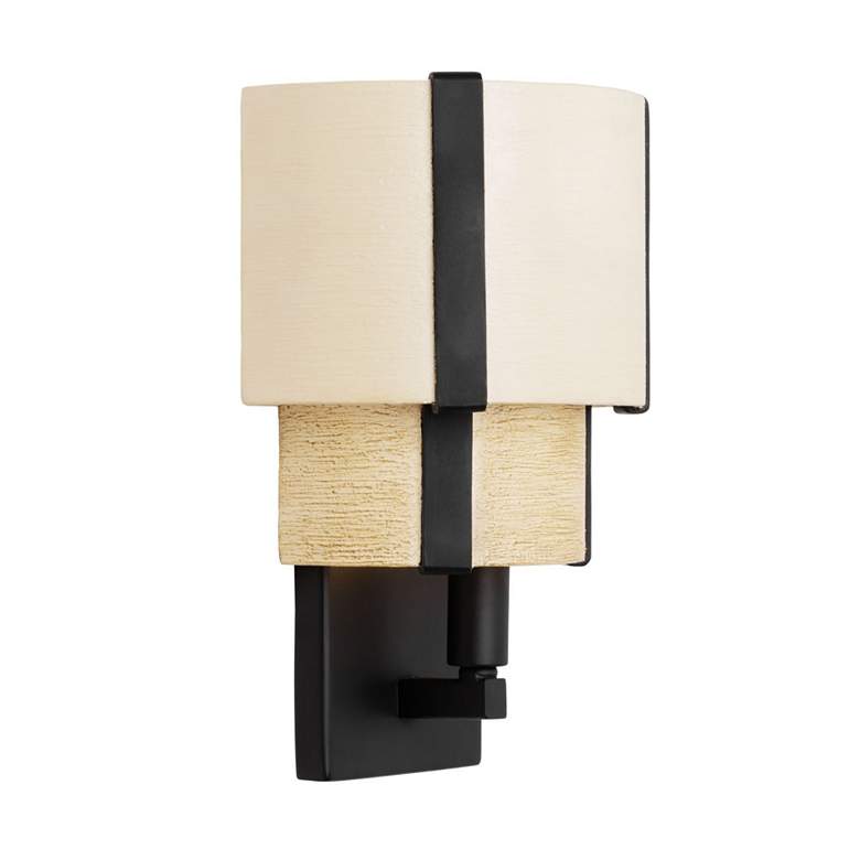 Image 4 Blonde Moment 1-Lt Sconce - Matte Black/Honey/Medium Oak more views