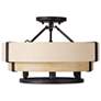 1_Blonde Moment 3-Lt Semi-Flush - Matte Black/Honey/Medium Oak