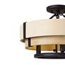 4_Blonde Moment 3-Lt Semi-Flush - Matte Black/Honey/Medium Oak more views