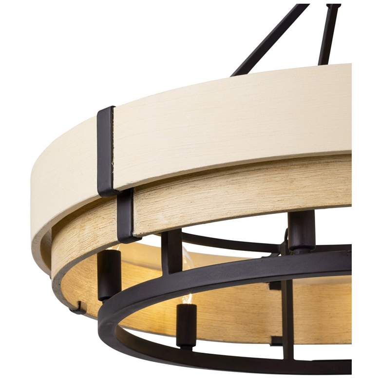 Image 2 Blonde Moment 6-Lt Pendant - Matte Black/Honey/Medium Oak more views