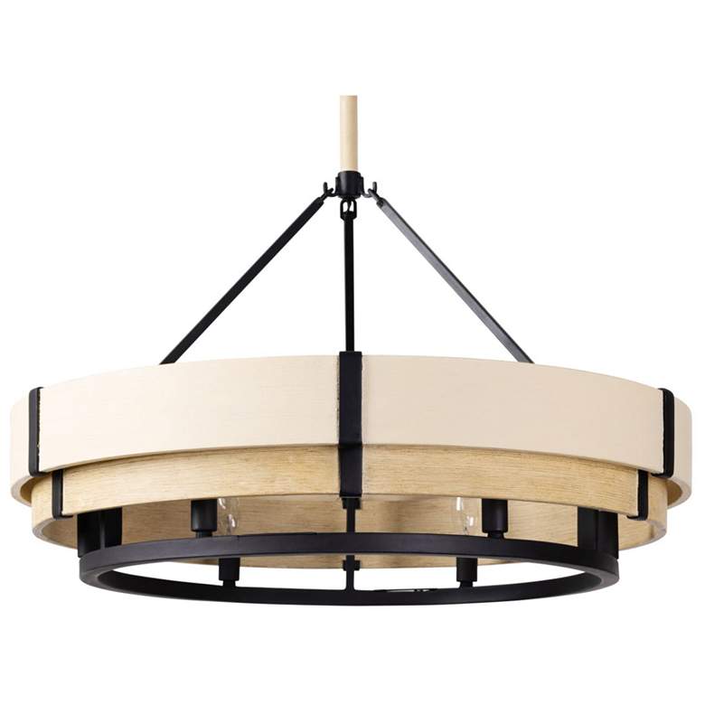 Image 4 Blonde Moment 6-Lt Pendant - Matte Black/Honey/Medium Oak more views
