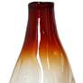 Blood Orange Ombre Rain Drop Glass Vase - Hand Blown Decorative Vase