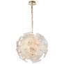 2_Bloom 19.5" Wide 18-Light Brass Chandelier With Clear Glass Shade