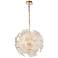 Bloom 19.5" Wide 18-Light Brass Chandelier With Clear Glass Shade