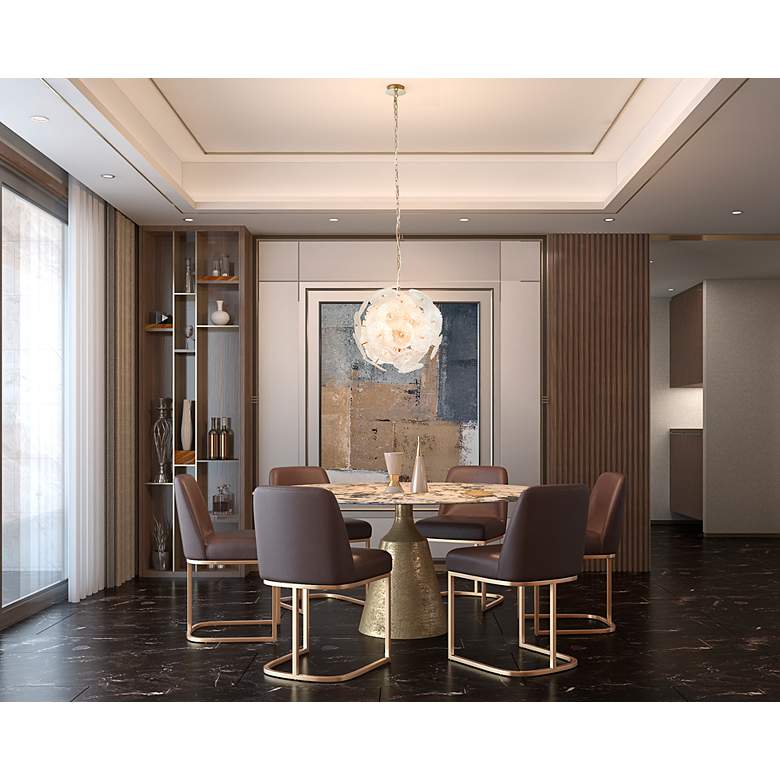 Image 5 Bloom 19.5" Wide 18-Light Brass Chandelier With Clear Glass Shade more views