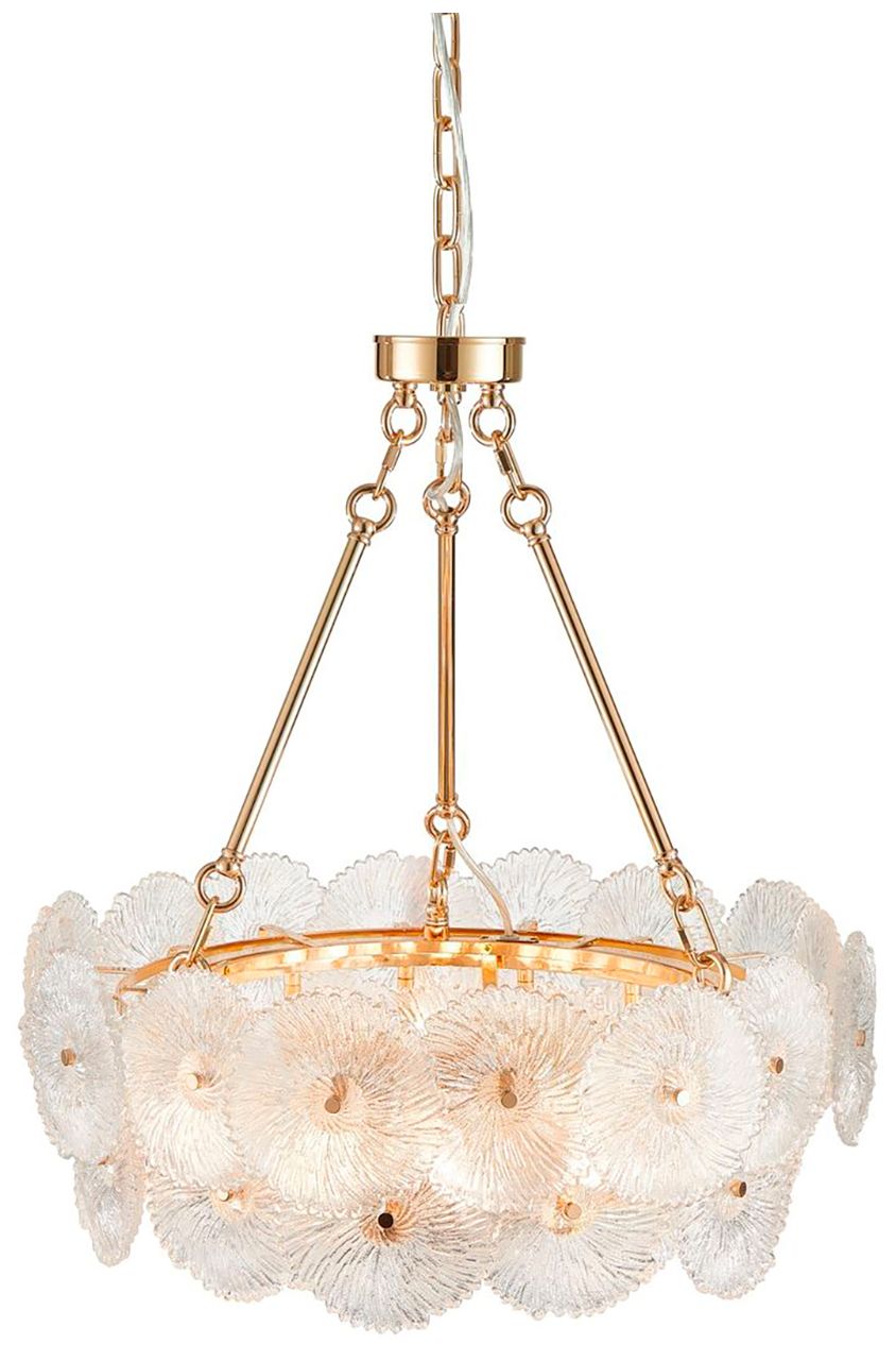 Image 2 Bloom 23.5" Wide 15-Light Brass Chandelier With Clear Glass Shade more views