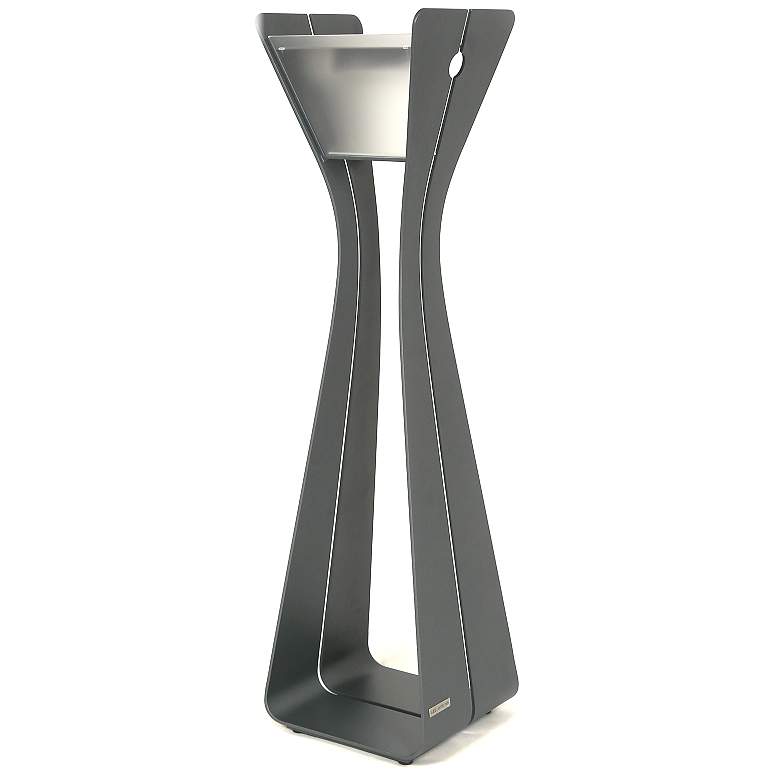 Image 1 Bloom 44" High Gray Aluminum Modern Solar Powered Outdoor Light