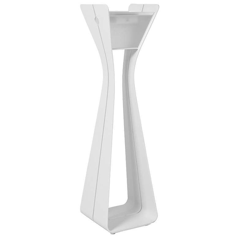 Image 1 Bloom 44" High White Aluminum Modern Solar Powered Outdoor Light