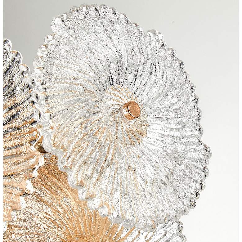 Image 4 Bloom 9" High 2-Light Brass Wall Sconce With Clear Glass Shade more views