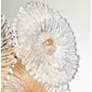 4_Bloom 9" High 2-Light Brass Wall Sconce With Clear Glass Shade more views
