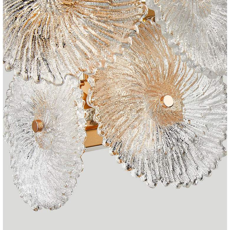 Image 5 Bloom 9" High 2-Light Brass Wall Sconce With Clear Glass Shade more views