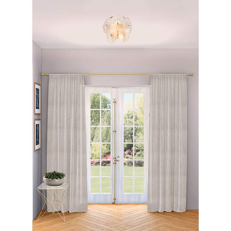 Image 7 Bloom 9" High 2-Light Brass Wall Sconce With Clear Glass Shade more views