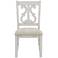 Bloombury Gray Fabric and White Wood Dining Chair