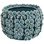 2_Bloomer 7 1/2" Wide Blue Floral Decorative Vase