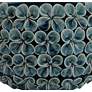3_Bloomer 7 1/2" Wide Blue Floral Decorative Vase more views