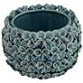 4_Bloomer 7 1/2" Wide Blue Floral Decorative Vase more views