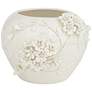 2_Bloomer 8 3/4" Wide White Glazed Floral Decorative Vase