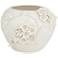 Bloomer 8 3/4" Wide White Glazed Floral Decorative Vase