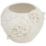 6_Bloomer 8 3/4" Wide White Glazed Floral Decorative Vase more views