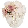 7_Bloomer 8 3/4" Wide White Glazed Floral Decorative Vase more views