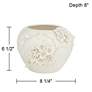 Bloomer 8 3/4" Wide White Glazed Floral Decorative Vase