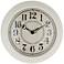 Bloomfield 15" Round White Metal Wall Clock