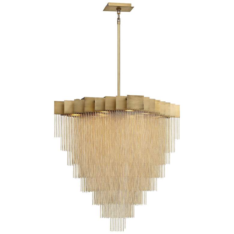 Image 3 Bloomfield 31 inch Wide Antique Brush Gold LED Pendant Light more views