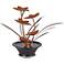 Bloomfield Copper Flower 13" High Tabletop Fountain