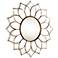 Blooming Beauty Aged Gold 16 3/4" Round Wall Mirror