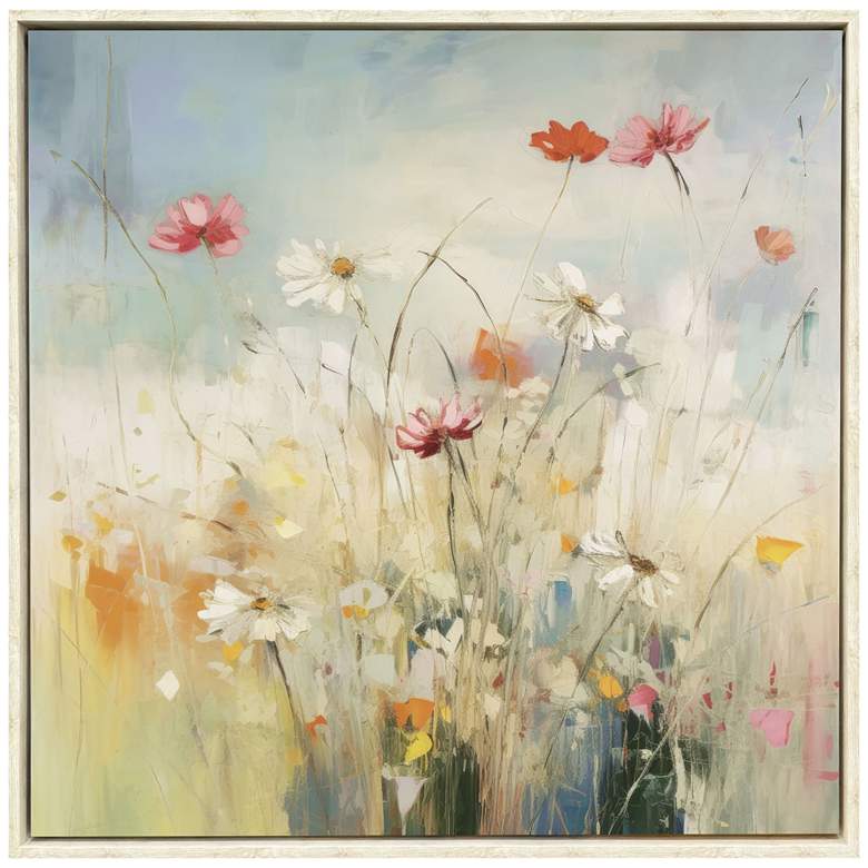 Image 1 Blooms in the Meadow I 38"W x 38"H Modern Canvas
