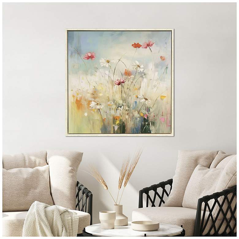 Image 4 Blooms in the Meadow I 38"W x 38"H Modern Canvas more views