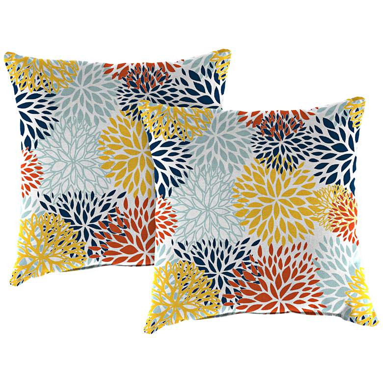 Image 1 Blooms Perla 18" Square Outdoor Toss Pillow Set of 2