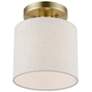 Thumbnail3 of Blossom 1 Light Antique Brass Petite Semi-Flush more views