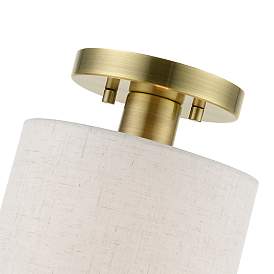 Image5 of Blossom 1 Light Antique Brass Petite Semi-Flush more views